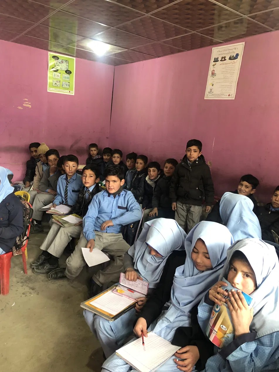 Students at Sunrise Public School in their classroom